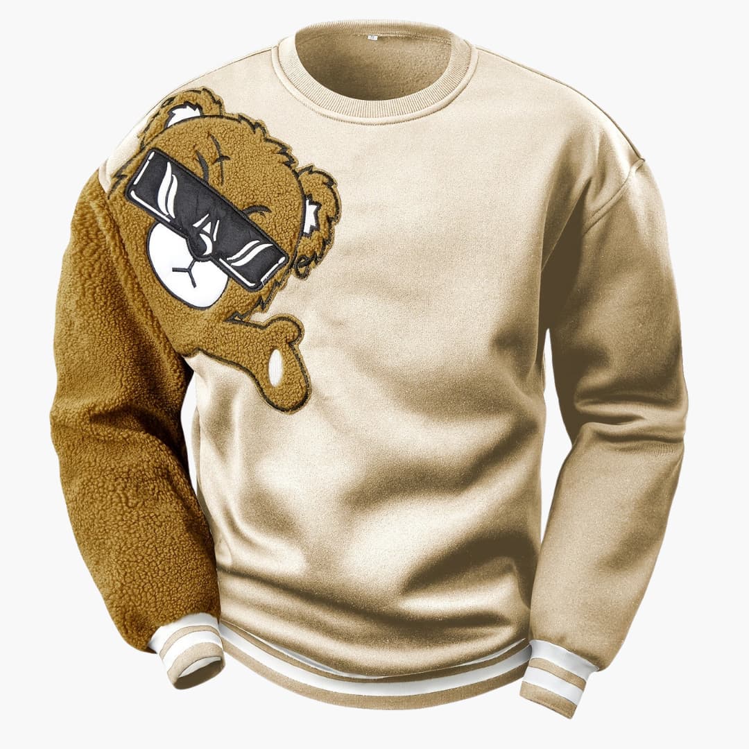 Dragomir - Comfortable jumper with björnebroderi for men