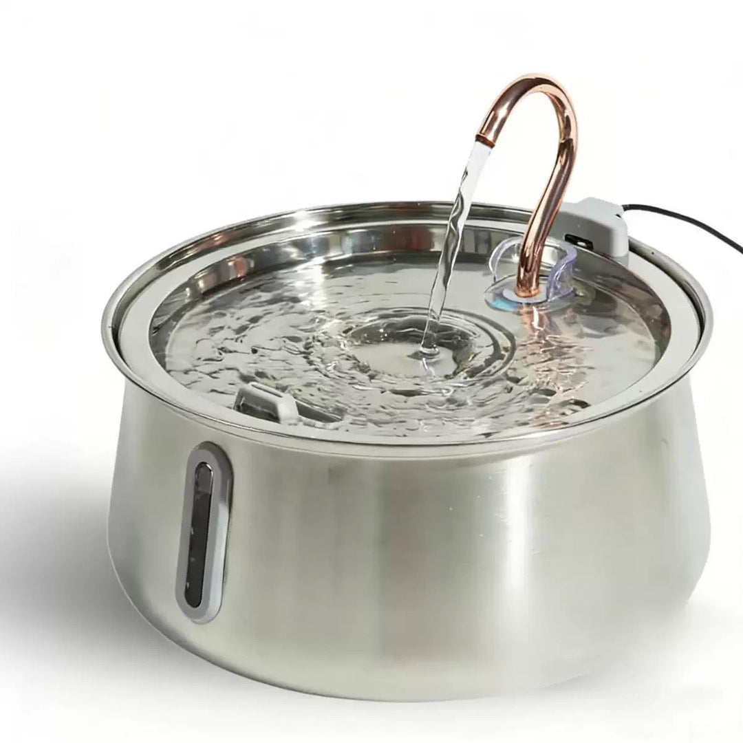 Vattenfontän för katt och hund i rostfritt stål – 4 liter