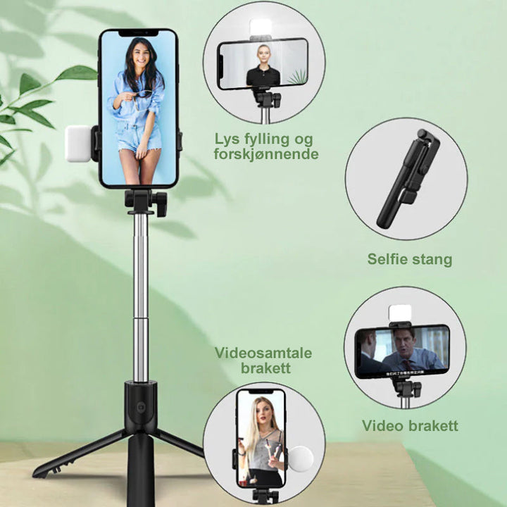 6 in 1 Wireless Bluetooth Selfiestang - Stabile and Creative Bilde