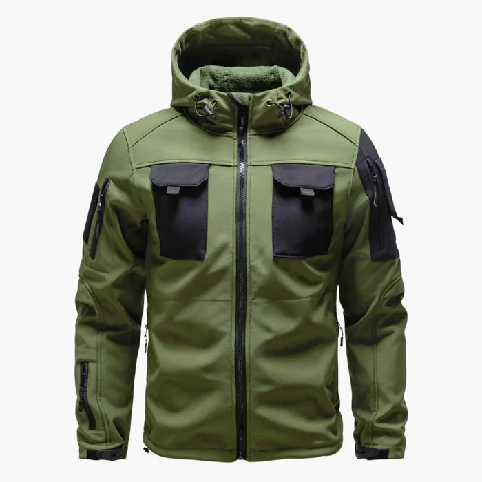 Herren-Zip-Hoodie mit mehreren Taschen