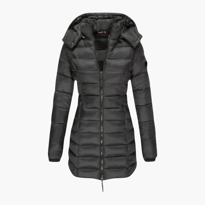 Abrigo de invierno para mujer, forrado cálidamente, elegante y acogedor