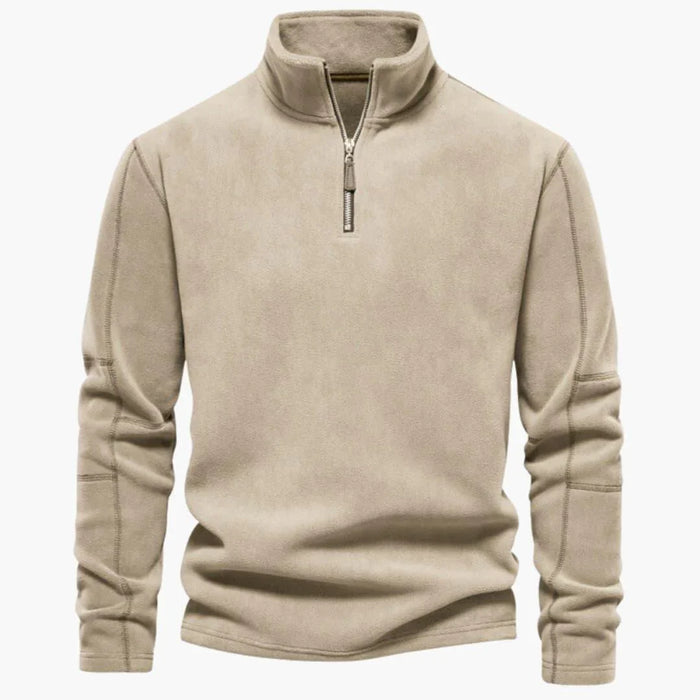 Fleece Pullover with Zipper for Men  Warm & Soft