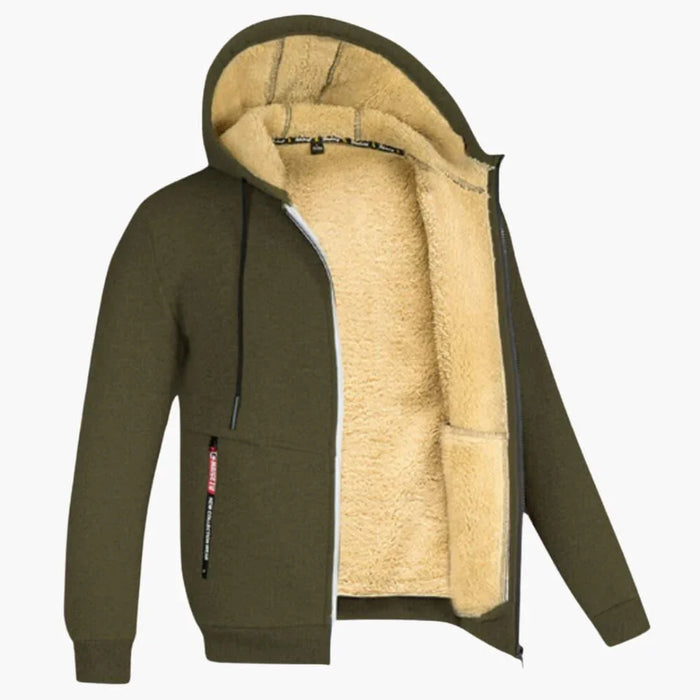 Sudadera con capucha cómoda para hombre con forro de felpa
