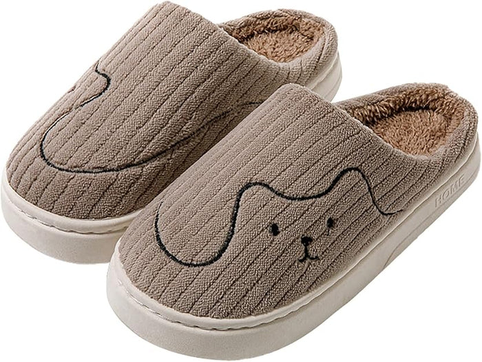 Women's Slippers with Plush Lining and Non-Slip Sole