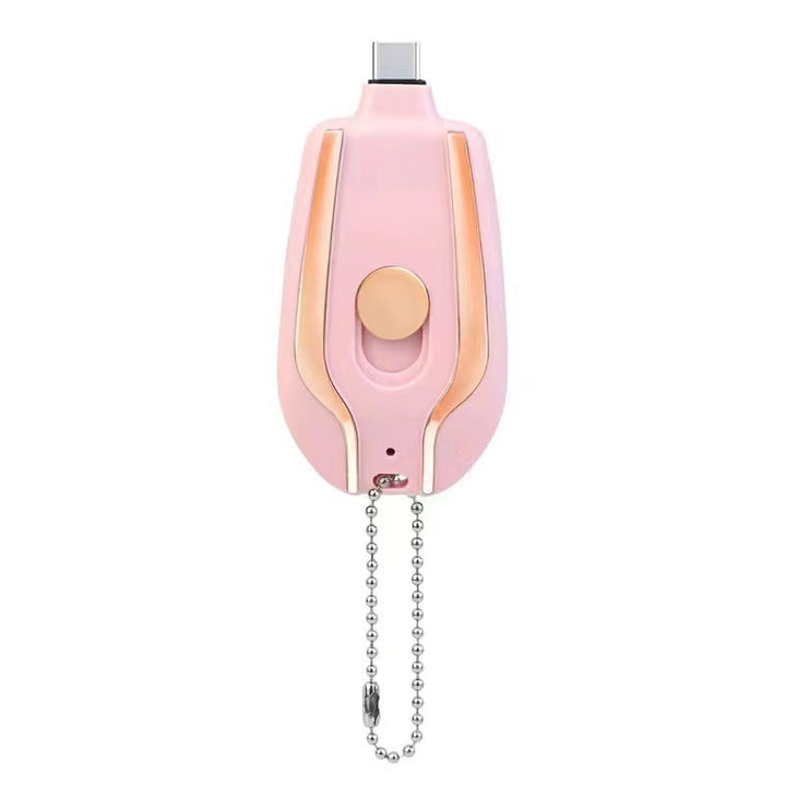 Mini powerbank på nyckelring med mobil