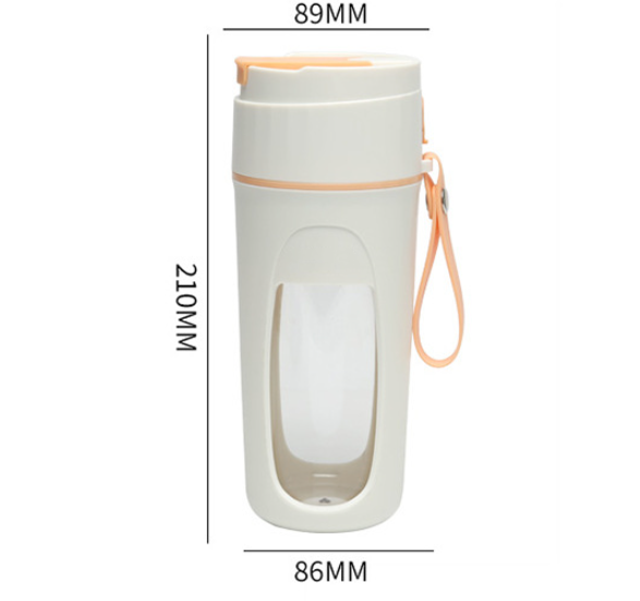 Bärbar mixer med glasmugg – USB-laddad och med dubbelt skydd