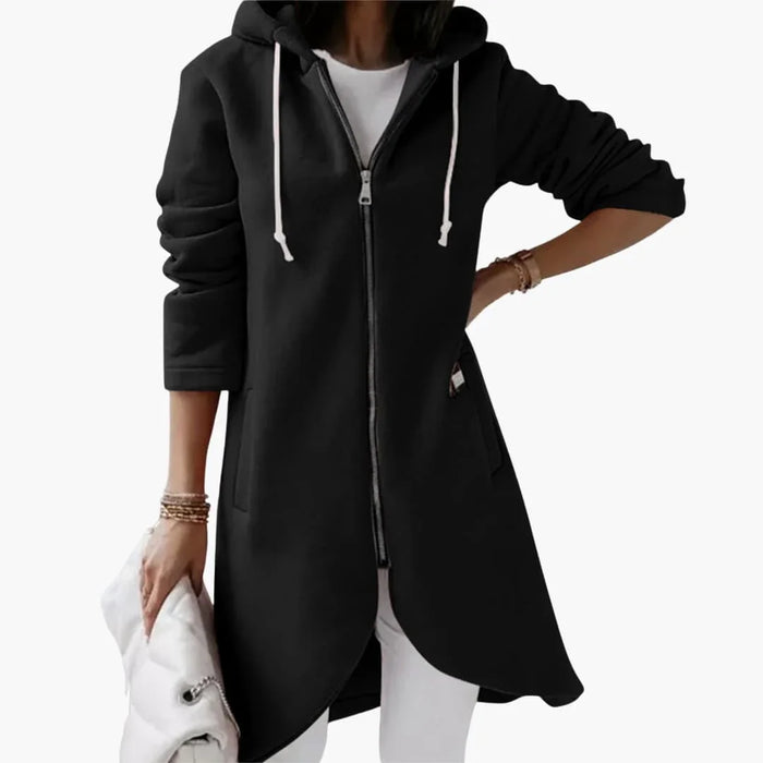 Long Zip-Up Hoodie for Women