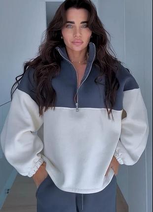 Pull-over pour femme avec demi-fermeture éclair