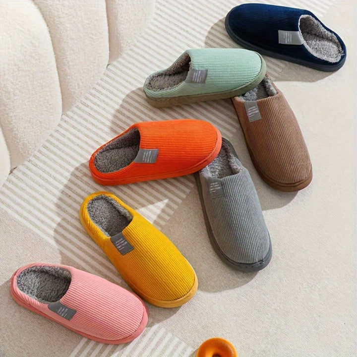 Thermal inomhustöfler for men and women with warm non-slip design