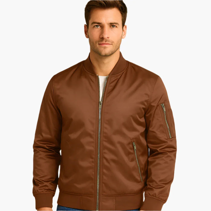Blouson d'aviateur homme à col côtelé