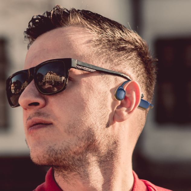 Benledande hörlurar med flexibel titanbygel – bluetooth 5.0