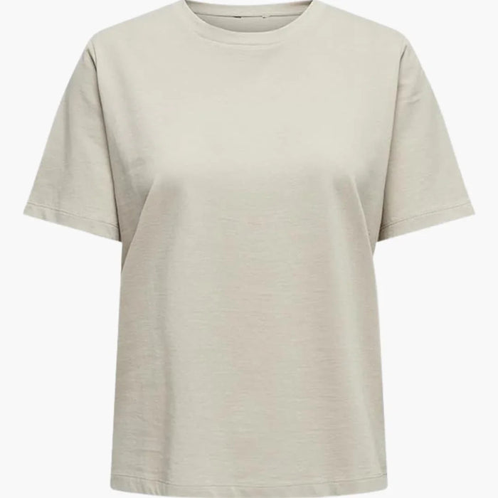 Camiseta de mujer con cuello redondo y mangas cortas, confeccionada con tejido ligero