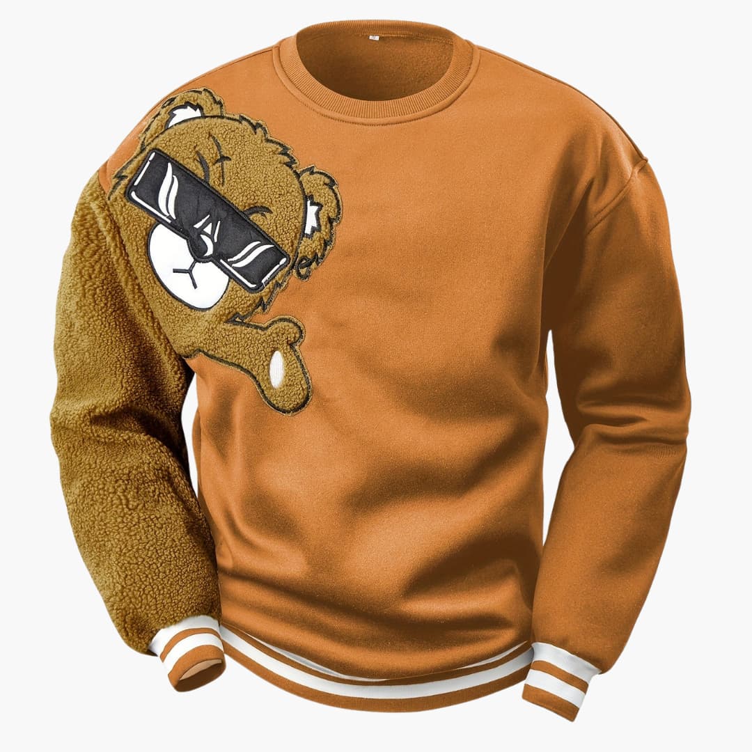 Dragomir - Comfortable jumper with björnebroderi for men