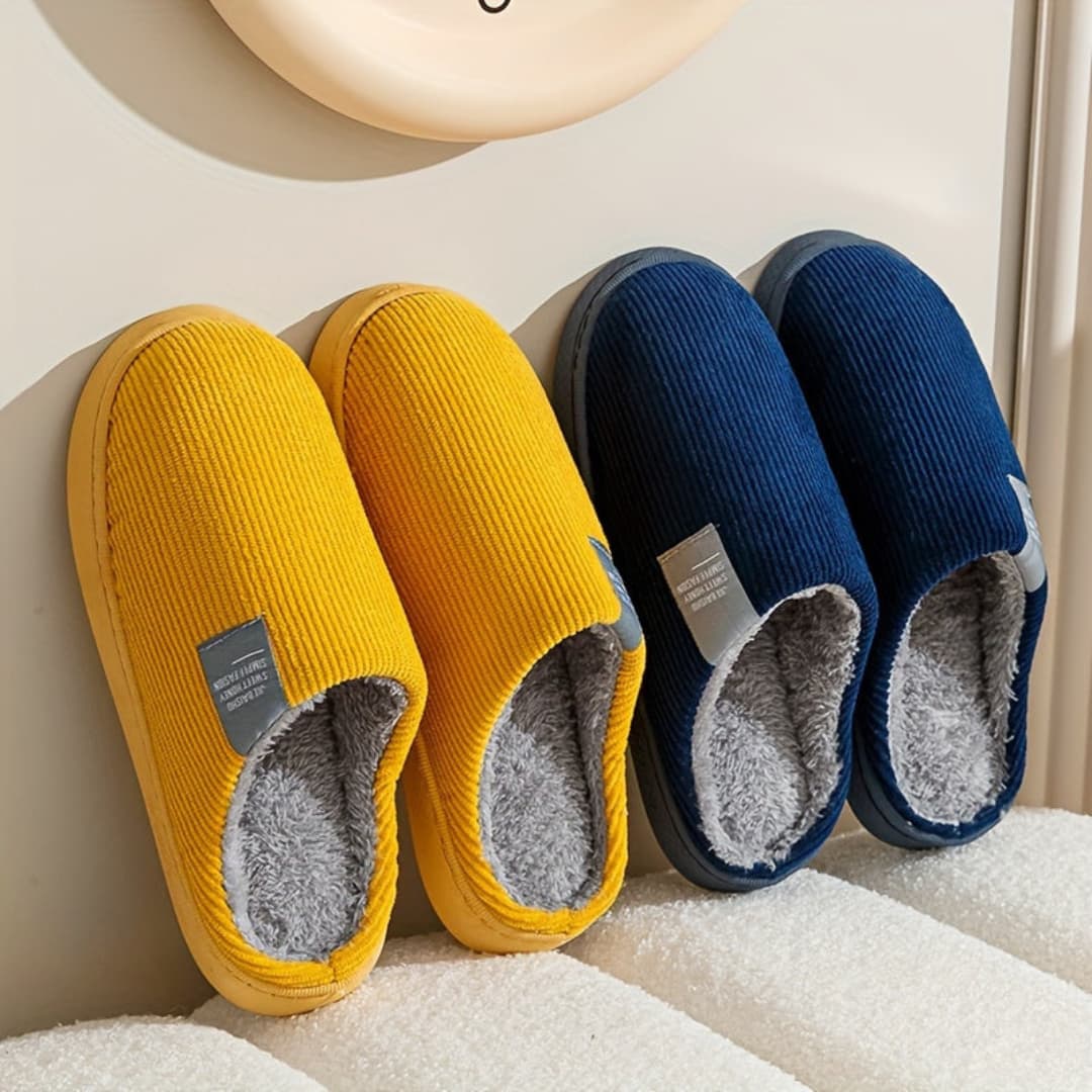 Thermal inomhustöfler for men and women with warm non-slip design