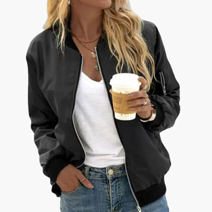 Bomber da donna con zip