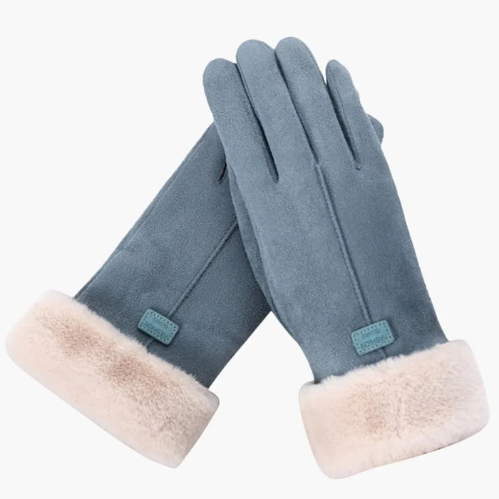 Women's Gloves with Quilted Surface and Cuff