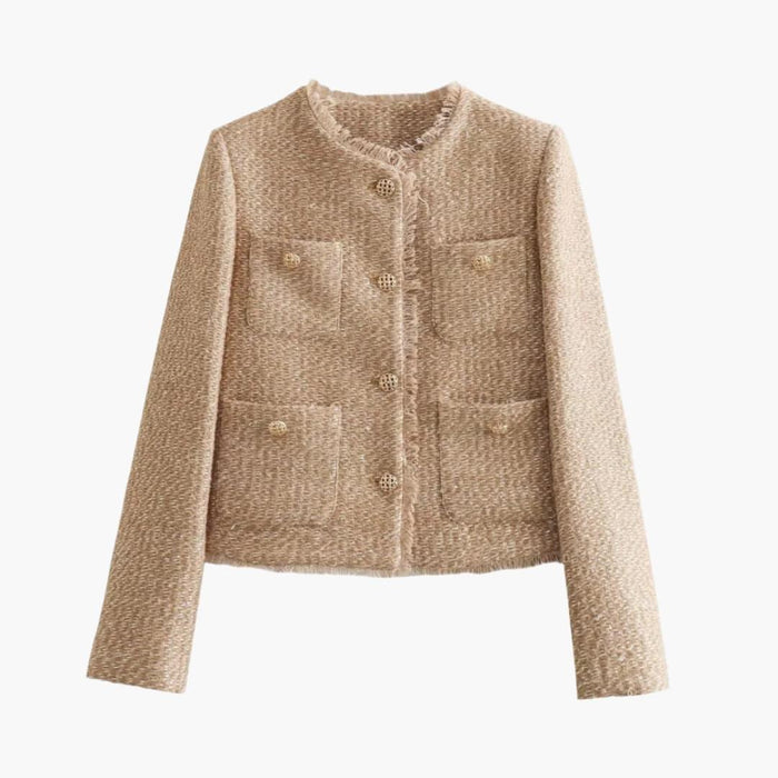 Damenjacke im Tweedstil mit Taschen