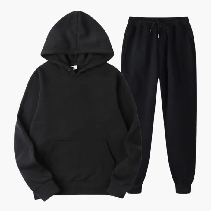 Women's Jogging Set with Round Neck and Ribbed Cuffs
