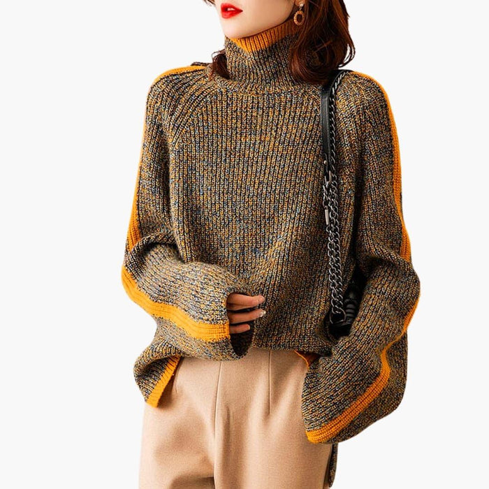 Women's Turtleneck Sweater Knit - Long Sleeve Pullover