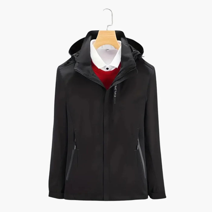 Women's Ski Jacket with Hood and Zipper Pockets