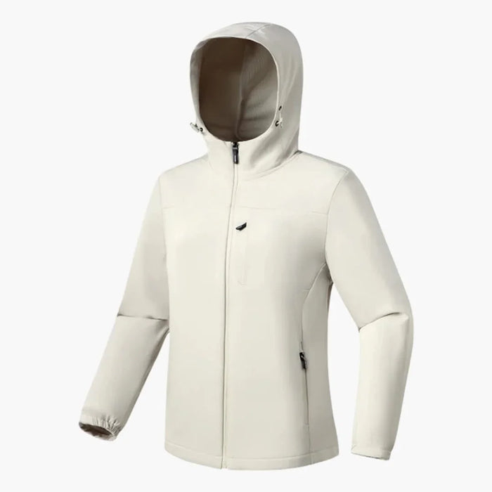 Giacca softshell da donna con cappuccio e cerniera