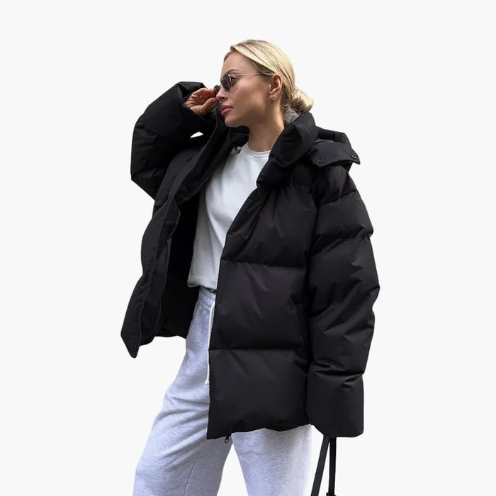Women's Padded Jacket with High Collar