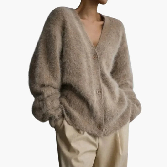Cardigan da donna con abbottonatura e maniche lunghe
