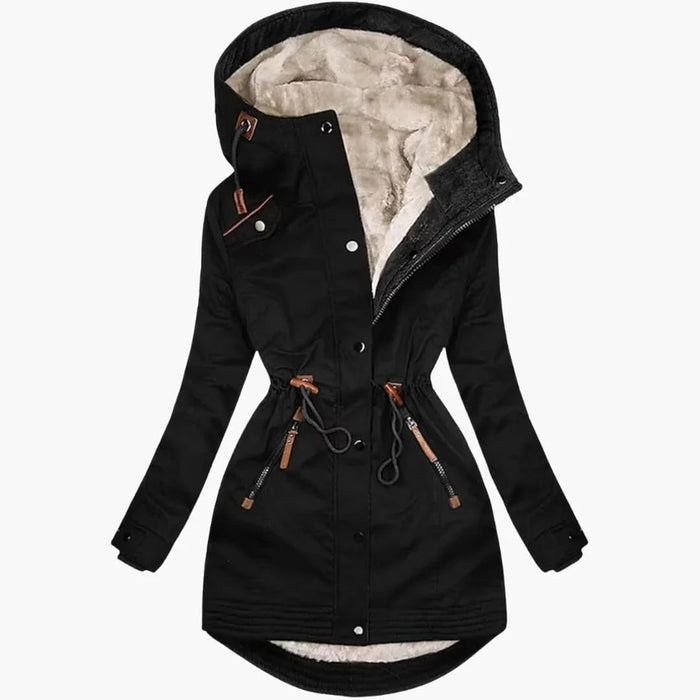 Women's Winter Parka with Hood and Pockets