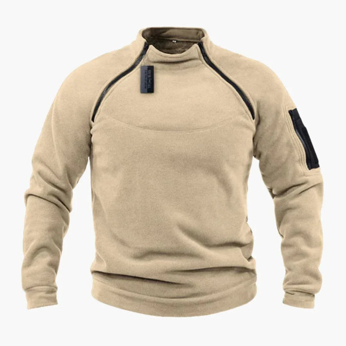 Men's Fleece Pullover with Zip Collar