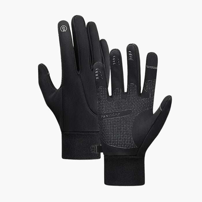 Herrenhandschuhe mit Touchscreen-Spitzen und elastischen Bündchen