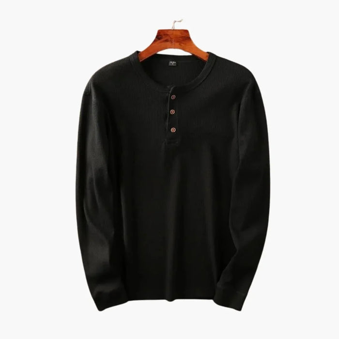 Men's Henley Shirt with Button Placket