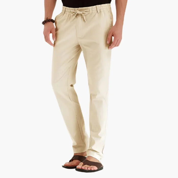 Pantalon pour homme avec ceinture élastique et jambes droites