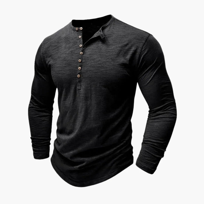 Camicia da uomo a maniche lunghe con abbottonatura