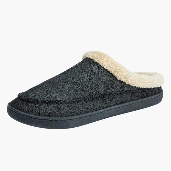 Miesten slip-on-tohvelit pehmeällä vuorilla ja kuvioidulla ulkopohjalla