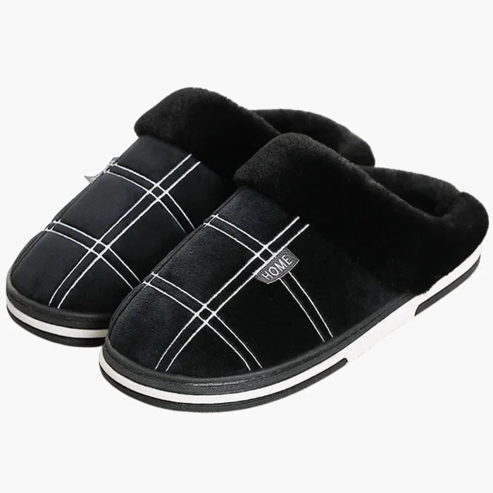 Chaussons chauds pour homme avec doublure intérieure douce et semelle antidérapante