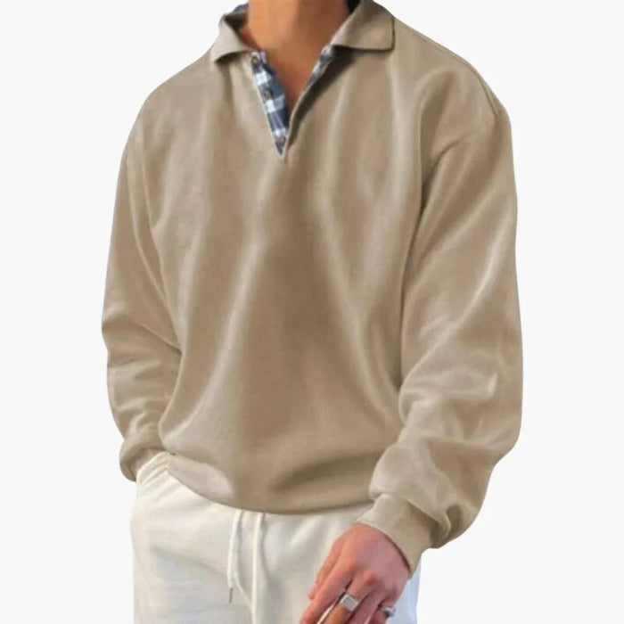 Pull pour homme avec col et manches longues