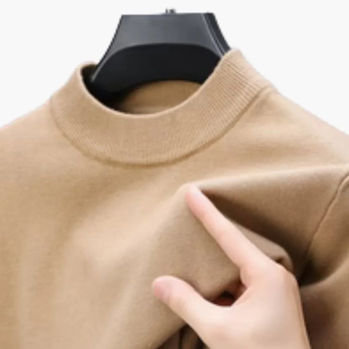 Jersey de hombre con mangas largas, puños acanalados y bajo acanalado