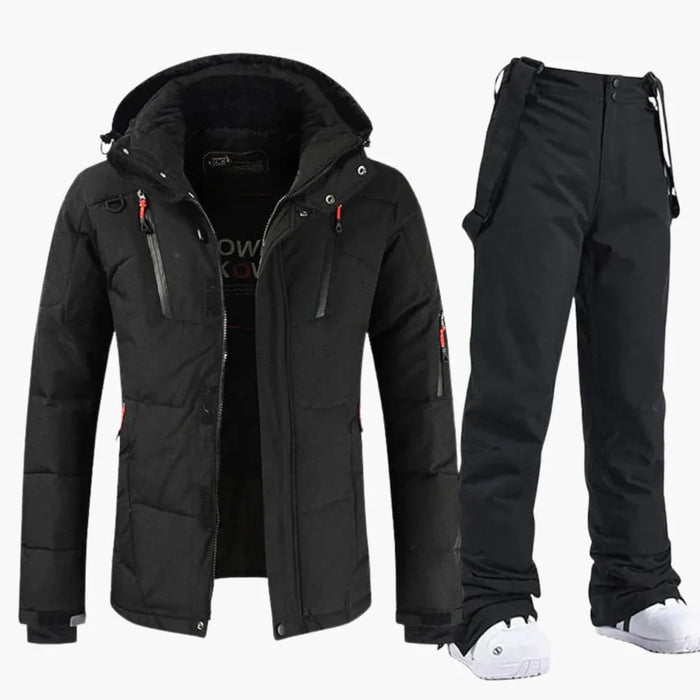 Heren ski-set met gewatteerde jas en broek