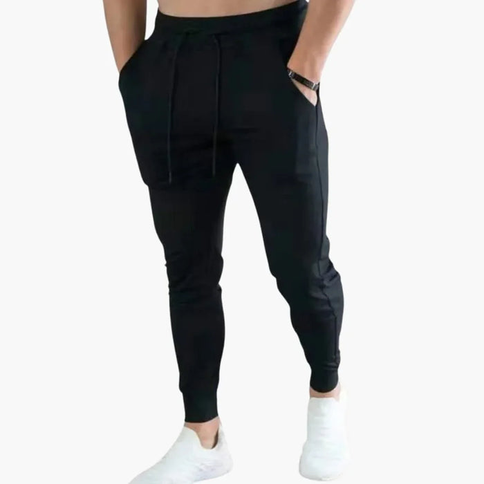 Pantaloni da jogging slim da uomo con cintura elasticizzata e coulisse