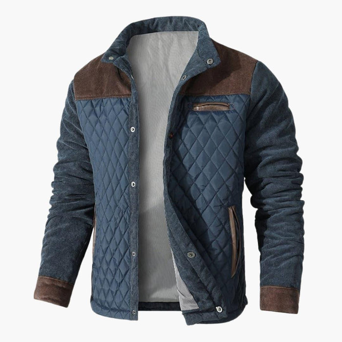 Veste matelassée pour homme avec fermeture à boutons-pression