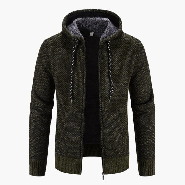 Cardigan con cappuccio da uomo