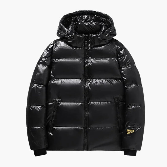 Men's Winter Down Jacket with Hood and Zipper