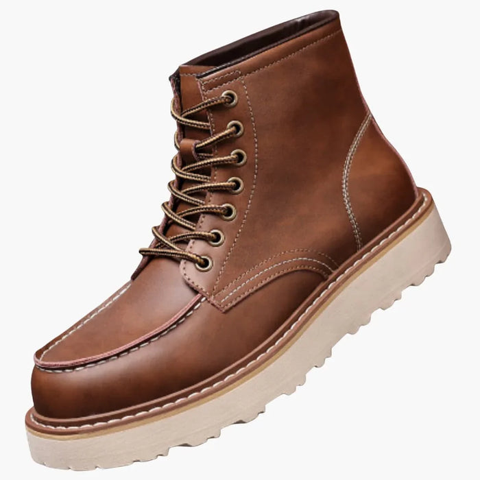 Men's Winter Boots with Padded Shaft and Lace Closure