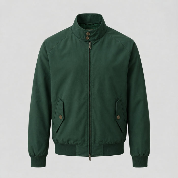 Herren-Harringtonjacke, winddicht, Stehkragen