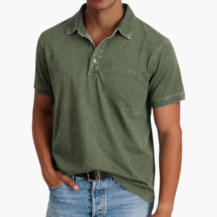 Herren-Poloshirt mit Knopfleiste und kurzen Ärmeln