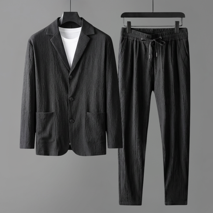 Conjunto de fato masculino Blazer e calças para ocasiões casuais