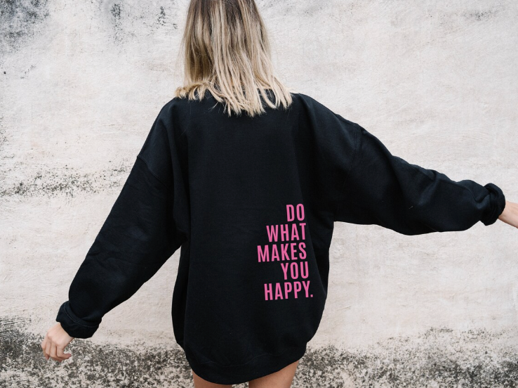 Hoodie with Bold Lettering Print for Casual Everyday Wear