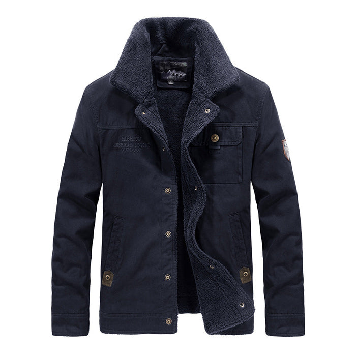 Herren-Feldjacke mit Sherpa-Futter und Stehkragen