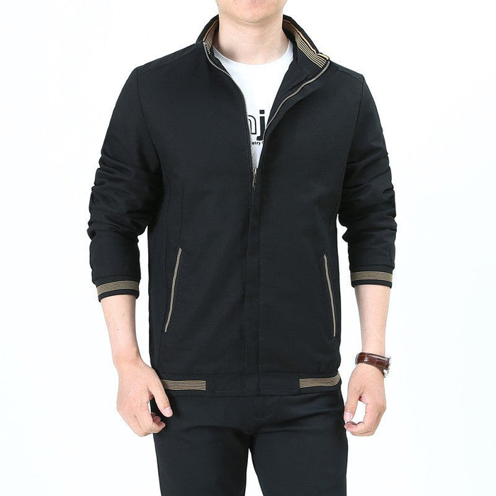 Veste Harrington légère pour homme, fermeture zippée, col montant