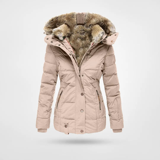 Water-Repellent Winter Jacket with Fleece Lining and Hood